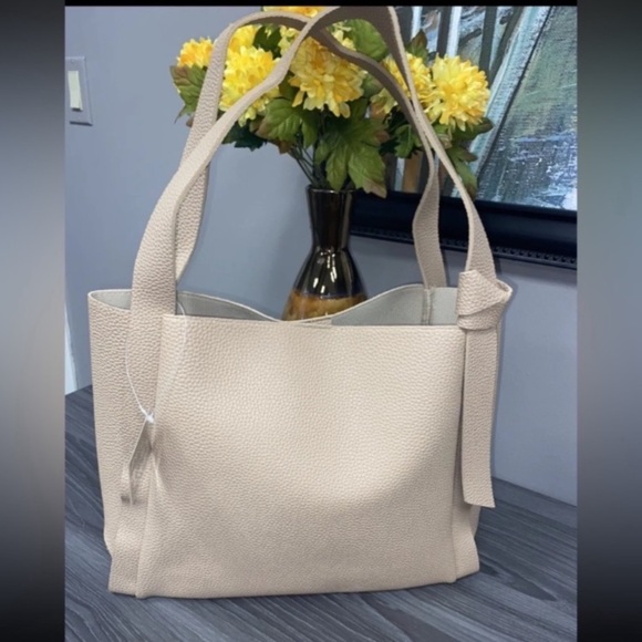 Ulta Beauty pebbled faux leather light brown tan shoulder tote bag NWT - Picture 16 of 16